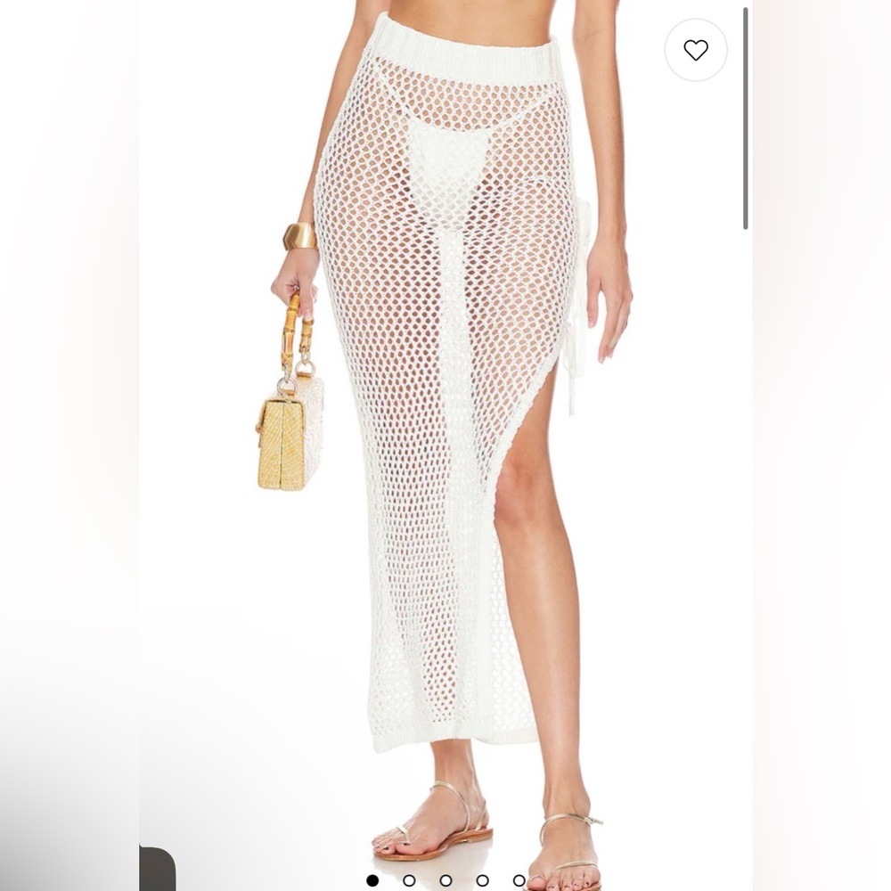 Beach Riot Deborah Skirt Beach Swim cover up  in White S